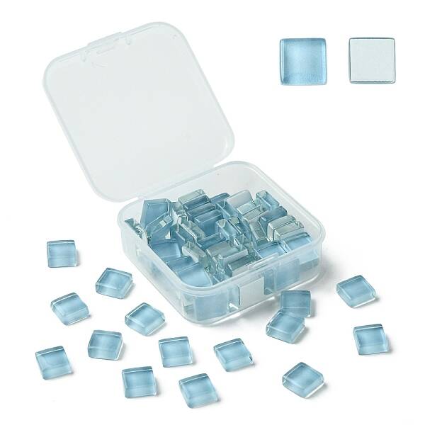 60Pcs Transparent Glass Cabochons
