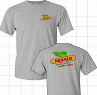 Dekalb Corn Harvest Tee - Classic Men's Grey Shirt, Vintage Farm Graphic Casual Cotton