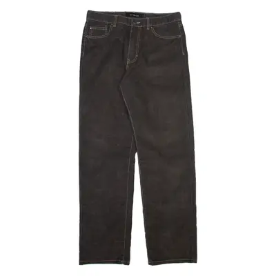 CALVIN KLEIN JEANS Mens Corduroy Trousers Grey Regular Straight W32 L32