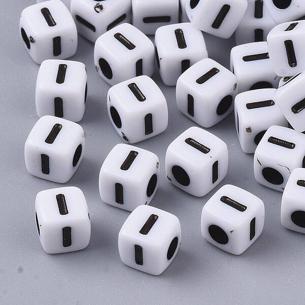 White Opaque Acrylic Beads