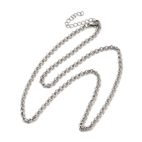 304 Stainless Steel Rolo Chain Necklaces