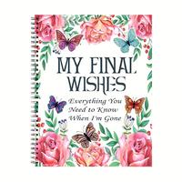 Floral Pattern Journal Notebook,Life Planner Notebook,Final Wishes Planner Notebook Suitable for Beneficiary Information, Wil...