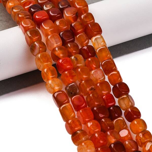 Natural Dragon Veins Agate Beads Strands