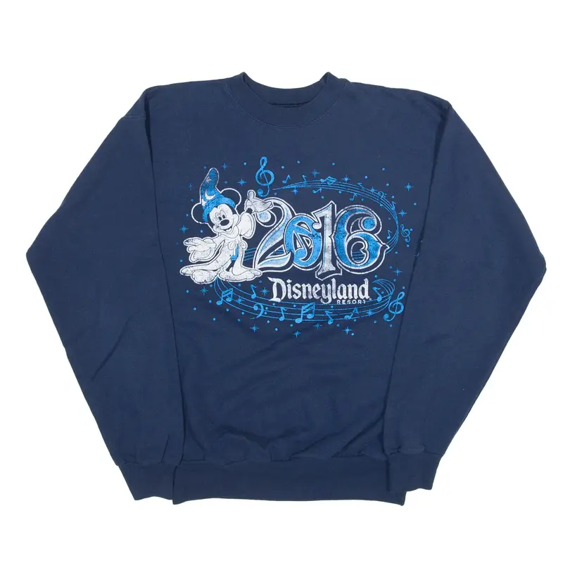 DISNEY Disneyland Resort Mickey Mouse Sweatshirt Blue Womens S
