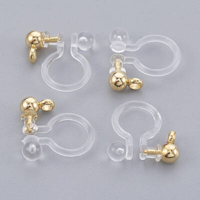 Brass Clip-on Earring Component