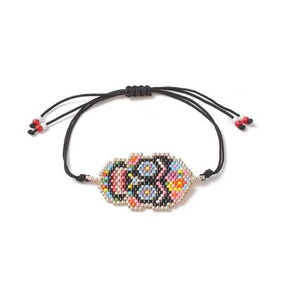 Handmade Japanese Seed Skull Link Bracelet