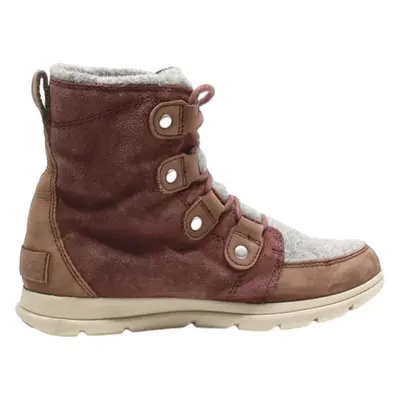 SOREL Lace-Up Boots Maroon Synthetic Womens UK 6