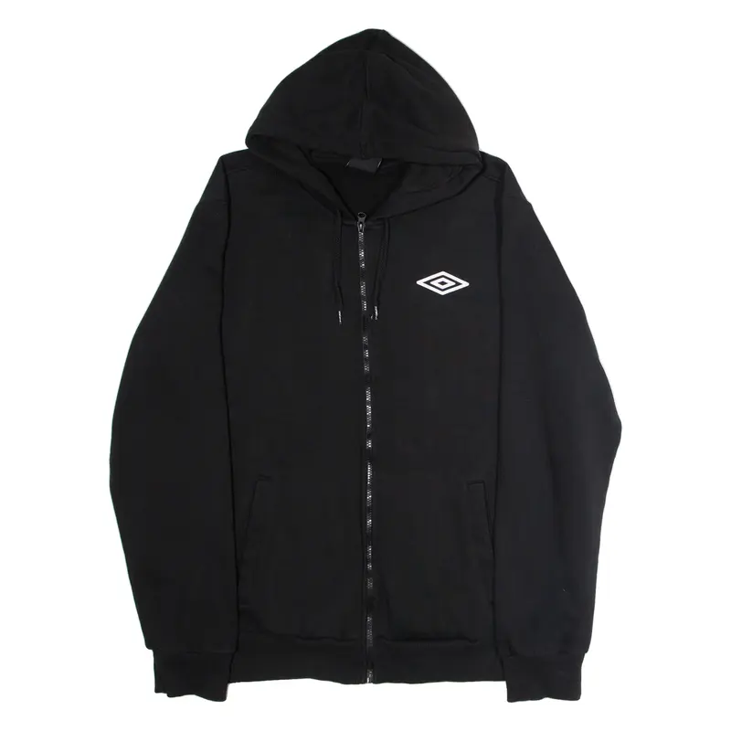 UMBRO Mens Black Hoodie Full Zip 2XL