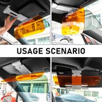 Anti-Glare Sun Visor, Anti-high Beam Goggles Dual-Purpose HD Vision Safety Driving Visor, Retractable Push-Button Accessories...