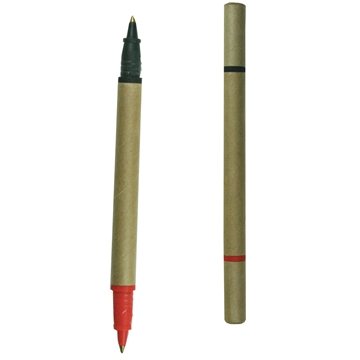 150 Custom BioDegradable Two Color Cardboard Pen - Recycled