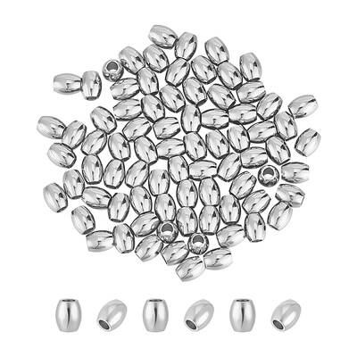 80Pcs 201 Stainless Steel Beads