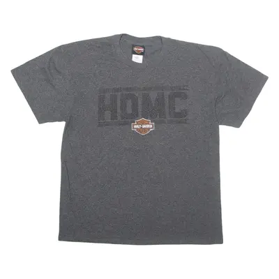 HARLEY DAVIDSON Salt Lake City Mens Biker T-Shirt Grey L