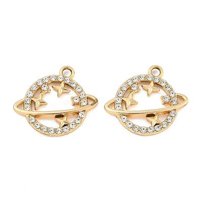 UV Plating Alloy Rhinestone Pendants