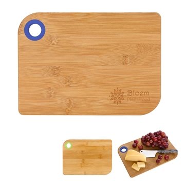 50 Custom Bamboo Cutting Board - Silicone Ring & FDA Approved