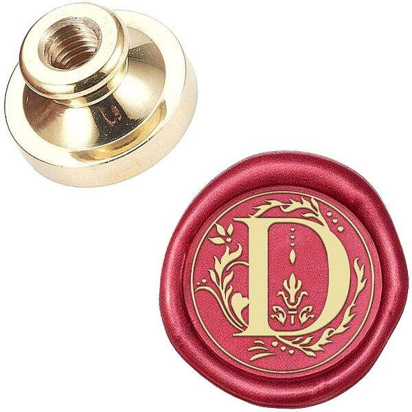 CRASPIRE Wax Seal Stamp Head Letter D Removable Sealing Brass Stamp Head for Creative Gift Envelopes Invitations Cards Decora...