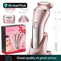 Hatteker 3 in 1 Women's Electric Shaver, Portable Electric Hair Shaver for Body Hair Trimming, Usb Charging Gentle Hair Trimm...