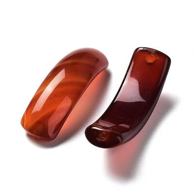 Natural Red Agate Connector Charms