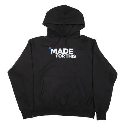 CHAMPION REVERSE WEAVE Mens Black Hoodie L