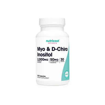 Nutricost Myo & D-Chiro Inositol 2000mg 50mg per Serving 120 Capsules Vegetarian Non-GMO Gluten Free Capsule Supplements for ...