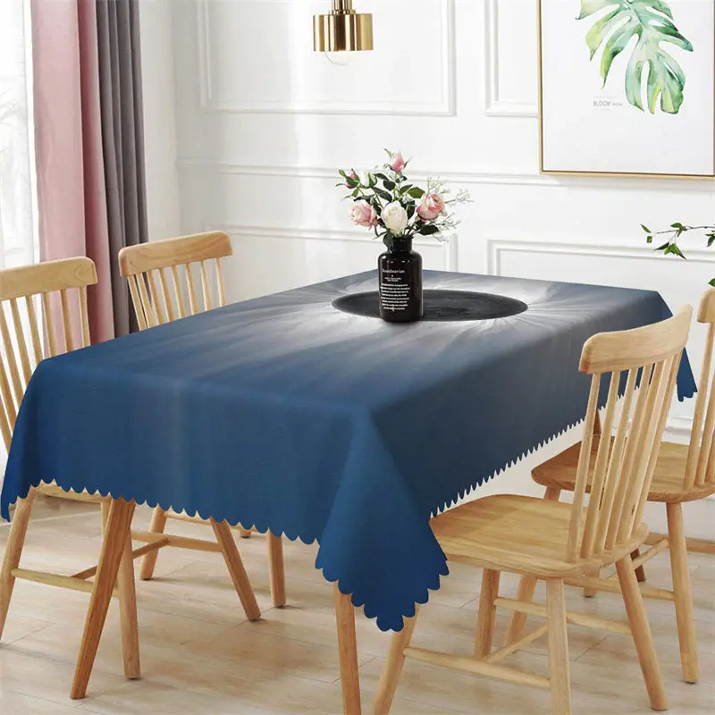 Full Moon Light Pattern Space Rectangle Tablecloth - Aperturee