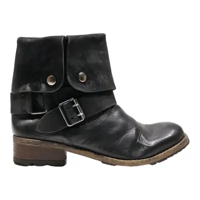 CLARKS Ankle Boots Black Leather Womens UK 5