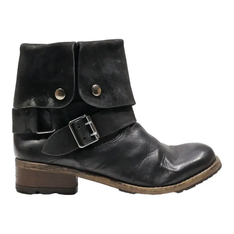 CLARKS Ankle Boots Black Leather Womens UK 5
