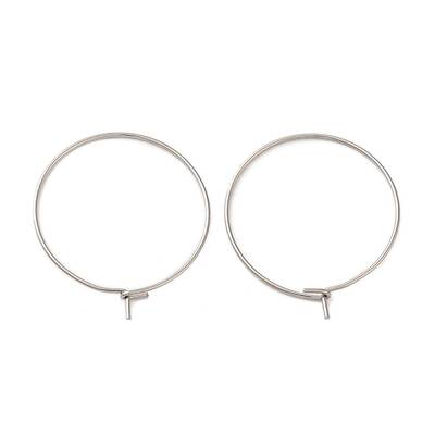 304 Stainless Steel Hoop Earrings Findings