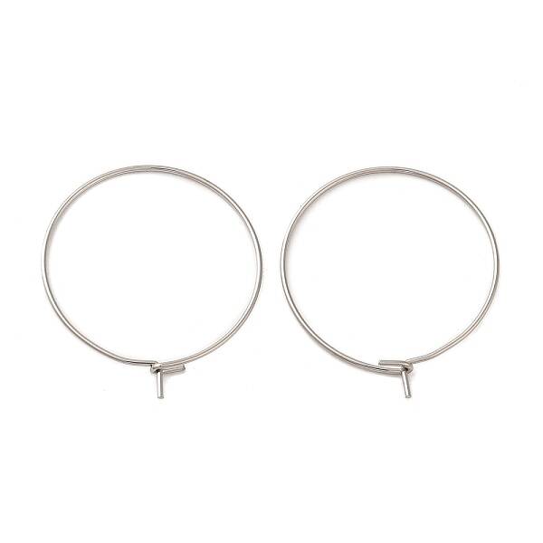 304 Stainless Steel Hoop Earrings Findings