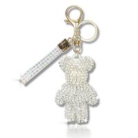 bear keychain girly keychain handbag charms for purses key chains women cute llaveros para mujer Sweetheart Flash Diamond Bea...