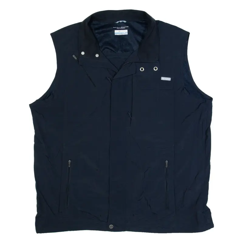 COLUMBIA Mens Gilet Blue 2XL