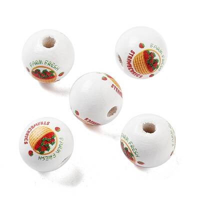 Fruit Theme Wood European Beads