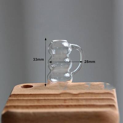 Glass Cups Miniature Ornaments