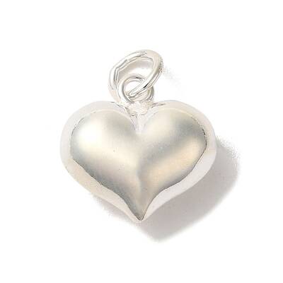 925 Sterling Silver Heart Charms with Jump Rings