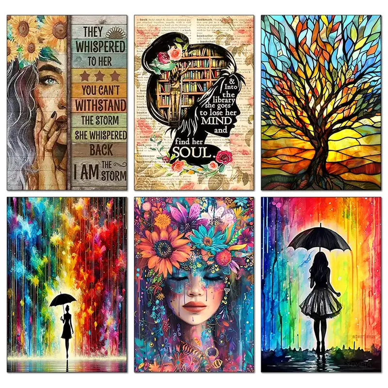 1Pc 5D Diamond Art Painting Coffee and Book Full Round Diamond Art Kits for Adults Mosaic Inlay Craft Kits for Home Wall Deco...