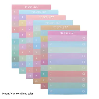Random Color To Do List Notepad, 1 Count Things To Do Memo Writing Pad, Daily Checklist Notebook, Home Office Stationery Supp...