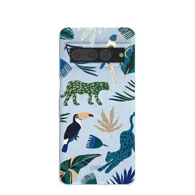 Powder Blue Tropical Rainforest Google Pixel 7 Pro Case