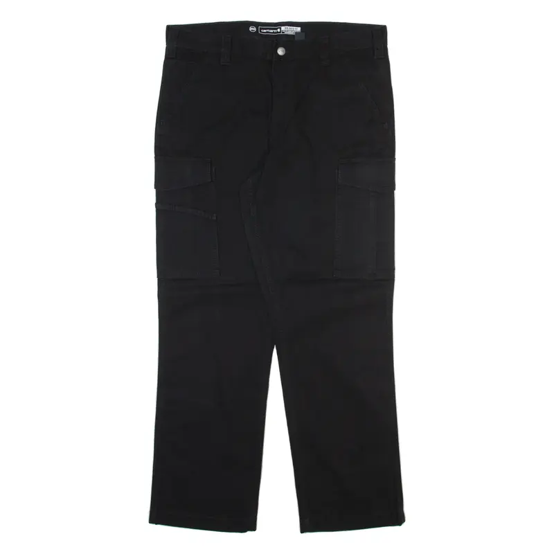 CARHARTT Cargo Mens Trousers Black Relaxed Straight W36 L30