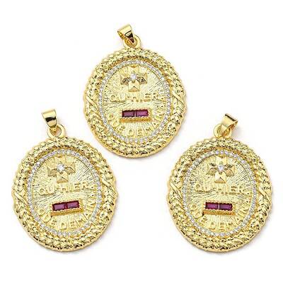 Brass with Cubic Zirconia Pendants