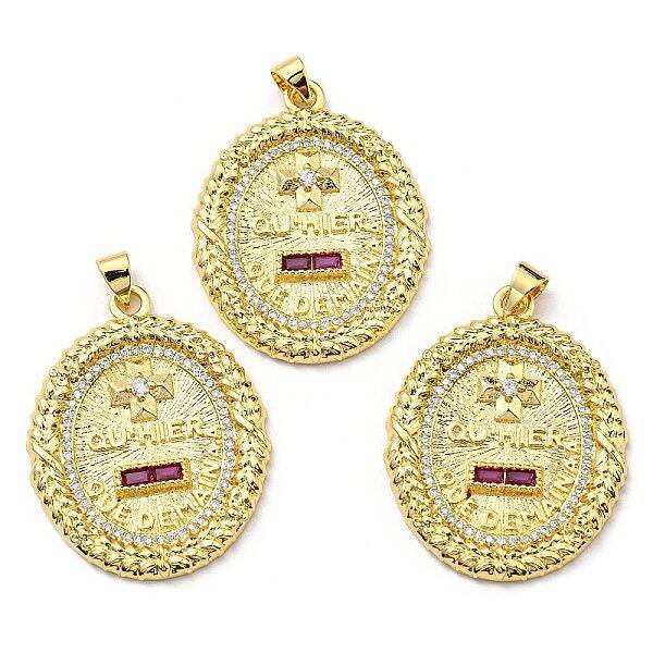 Brass with Cubic Zirconia Pendants