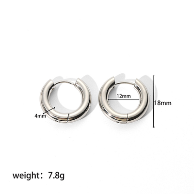 Simple and Elegant Stainless Steel Ring Hoop Earrings for Fashionistas