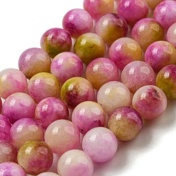 Natural Dyed Yellow Jade Beads Strands