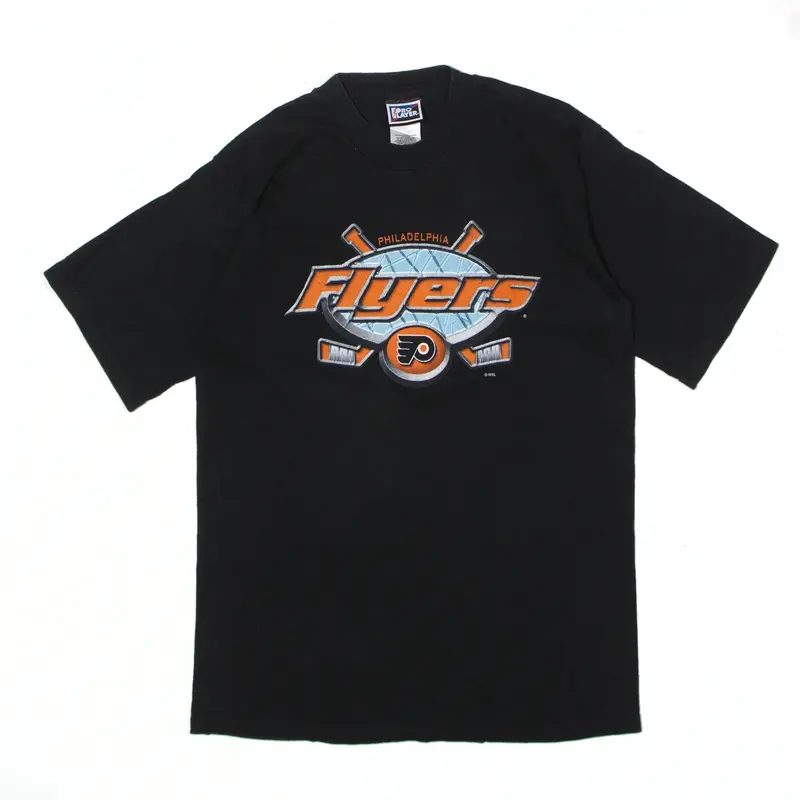 PRO PLAYER Philadelphia Flyers Hockey NHL T-Shirt Black Short Sleeve Mens S