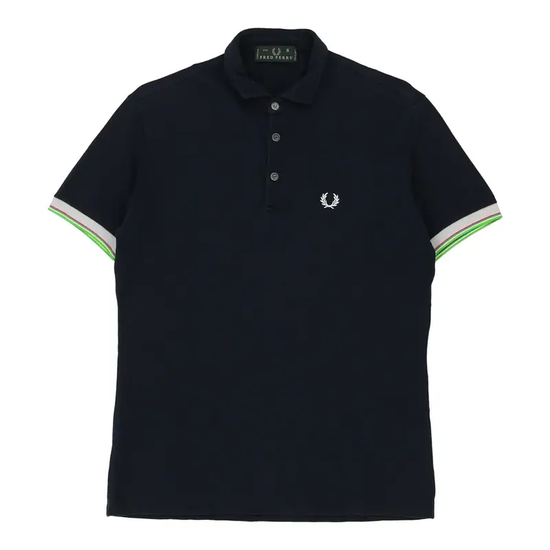 Fred Perry Polo Shirt - Small Navy Cotton