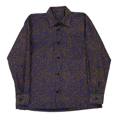 Unbranded Patterned Shirt - XL Navy Polyester