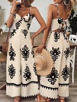 Women's Cut Out Tie Back Cami Jumpsuit, Bohemian Casual Sleeveless Wide Leg Jumpsuit for Beach Holiday Vacation, Ladies Summe...