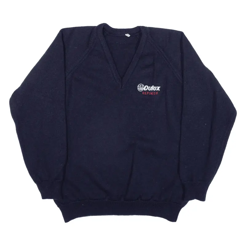 Jumper Blue Tight Knit V-Neck Boys L