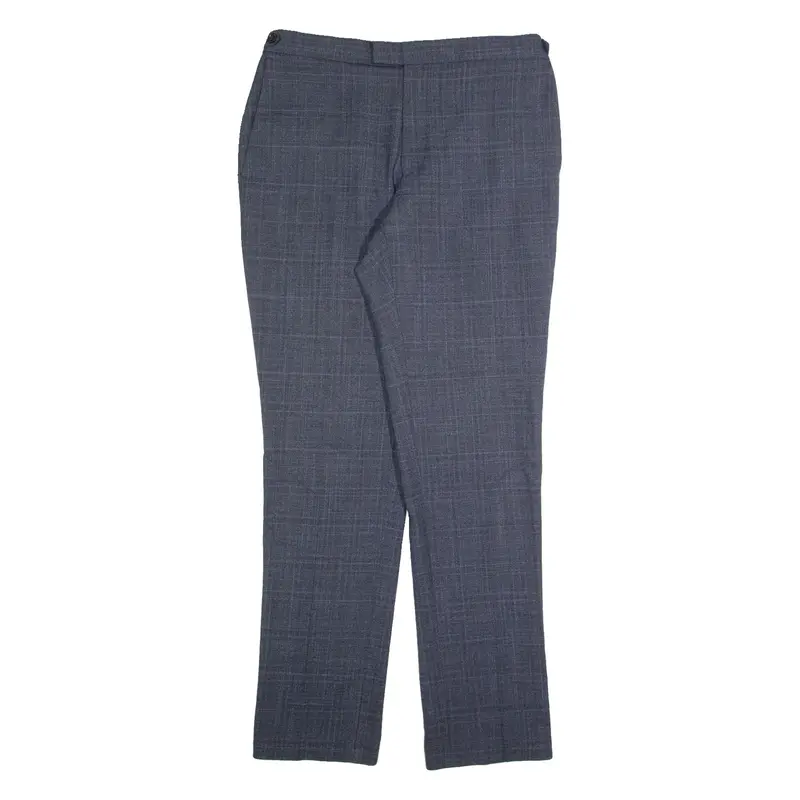 REISS Blunt T Womens Trousers Blue Slim Straight Wool W34 L32