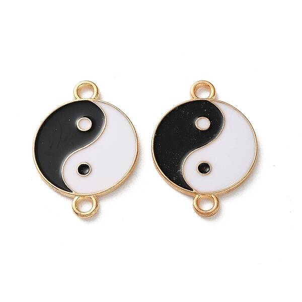 Alloy Black & White Enamel Yin-yang Connector Charms