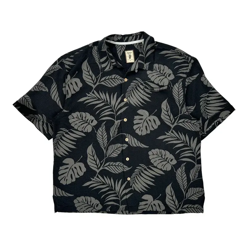 Jamaica Jaxx Hawaiian Shirt - 2XL Black Silk