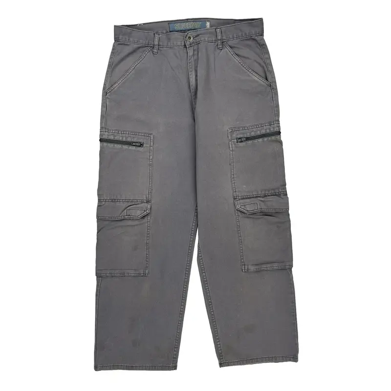 Silver Tab Levis Cargo Trousers - 34? Waist Grey Cotton